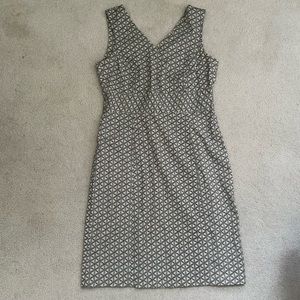 Tan/black floral v-neck